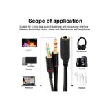Derwell Yeni 2025 Kulaklık Mikrofon Ayırıcı Aparat 3.5Mm Headphone Mic Audio 2 Erkek 3.5 1 Dişi 3.5M