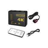 Derwell Yeni 2025 Ultra 4K Hdmi Çoklayıcı Çoğaltıcı Switch Splitter 5 Port Kumandalı Ultra Hd