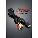 Derwell Yeni 2026 Av Ses Video Tv Adaptörü Kablosu X-Box Ps2/3 Av LCD Tv 3rca Scart Lale Bağlantı Kablosu
