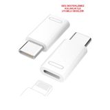 Derwell Yeni 2026 Otg Lightning Dişi → USB Type-C Erkek Adaptör – Şarj Dönüştürücü (Data/Kulaklık Desteklemez) Beyaz