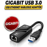 Derwell Yeni 2026 USB 3.0 Ethernet Adaptör Çevirici Dönüştürücü Gigabit Destekli Yüksek Hızlı 10/100/1000 Mbps Yüksek Hızlı Tak Çalıştır Network Aksesuarı