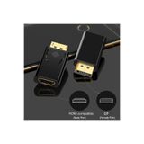 Derwell Yeni 4k Displayport Hdmı Adaptörü Dönüştürücü Ekran Portu Erkek Dp Hdmı Kadın Hd Tv Kablosu Adaptör SİYAH