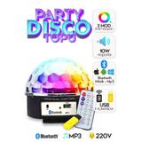 Derwell Yeni Küre Disko Topu Müzik Çalar Renkli Lazer Işıklı Bluetooth Sese Duyarlı Işıklar Disko Parti Işığ KARIŞIK