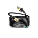 Derwell Yeni Nesil 10 Metre Cat 7 Patch Kablo Cat 7 Ethernet Kablosu 10Gbps Internet Kablosu On Metre Siyah