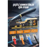 Derwell Yeni Nesil Cat5/6/7 Ez Rj45 Pense 8p8c Utp Sıkma Pensesi Rj11 Rj12 Rj45 Ethernet Konektörü Sıkma Kesme Soyma