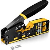 Derwell Yeni Nesil Cat5/6/7/8 Ez RJ45 Pense 8P8C Utp Sıkma Pensesi RJ11 RJ12 RJ45 Ethernet Konektörü Sıkma Kesme Soyma Network Aksesuarları
