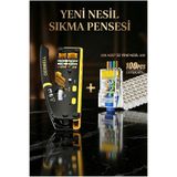 Derwell Yeni Nesil Ez Pense RJ45 Sıkma Aracı Cat5/Cat6/Cat7 Pense Kesici Rj11 RJ12 8P8C6P + 100 Adet Cat6 Yeni Nesil Delikli Jak Konnektörü Set