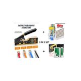 Derwell Yeni Nesil Ez RJ45 Sıkma Pensesi + Rj45 - R11 Test Cihazı + 100 Adet Yeni Nesil Ez 8PC8C Utp Jak Set