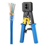 Derwell Yeni Nesil Rj45 Pense Rj12 R J45 Sıkma Makaslı Network Ağ Pense Ez Rj45 Crimper 8p 6p