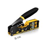 Derwell Yeni Nesil RJ45 Sıkma Pensesi Rj45 Test Cihazı 100 Adet Cover 100 Adet Yeni Nesil Ez 8PC8C Utp Jak