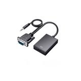 Derwell Yeni Nesil Vga To Hdmı Adaptörü Çıkış 1080p Vga Erkek Hdmı Kadın Ses Video Kablosu Dönüştürücüsü SİYAH