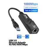 Derwell Yüksek Hızlı İnternet Kablosuz USB 3.0/3.1 Gigabit Ethernet Adapter — 10/100/1000Mbps Ethernet LAN Converter for Laptop /PC & MAC Uyumlu