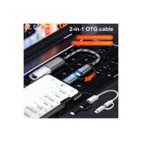 Derwell Yüksek Hızlı Usb 3.0 Otg To Type C Micro Usb Data Şarj Çevirici Dönüştürücü Adaptör Hasır Kablo Karışık