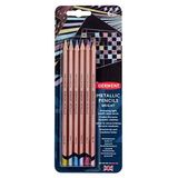 Derwent 2305601 metalik kurşun kalem, 6'lı set, profesyonel kalite