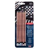 Derwent 2305602 Metalik Kurşun Kalem, Pastel Blister 6'lı Set, Profesyonel Kalite