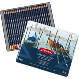 Derwent 24 Renk Metal Kutulu Watercolour Serisi Sulandırılabilir Kuru Kalem Seti