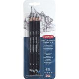 Derwent 4 Parça Soft Graphite Eskiz Kalem Seti
