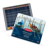 Derwent Academy Watercolour Pencils Aquarel 24'lü Teneke Kutu Kuru Boya Kalemi