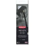 Derwent Artists 6'lı Teneke Kutu Siyah ve Beyaz Tonlar 6 Parça Profesyonel Kalem Seti