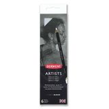 Derwent Artısts Serisi Kuru Kalem Seti (Siyah Ve Beyaz Tonları) - 6 Renk Metal Kutulu