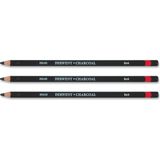 Derwent Charcoal Pencils Kömür Füzen Kalem Dark 3'lü