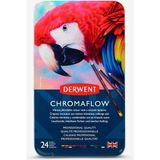 Derwent : Chromaflow : Kuru Boya Kalem Seti : 24 Renk (Metal Kutu) - Karışık Renk
