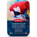 Derwent : Chromaflow : Kuru Boya Kalem Seti : 36 Renk (Metal Kutu) - Karışık Renk