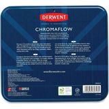 Derwent Chromaflow Renkli Kuru Boya Kalem Seti Metal Kutu 72'li Standart Ölçü