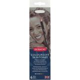 Derwent Coloursoft Pencils Skintones Yumuşak Kuruboya Kalemi Ten Renkleri 6'lı Teneke Kutu - Renkli