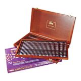 Derwent Coloursoft Serisi Kuru Kalem Seti - 72 Renk Ahşap Kutulu