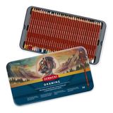 Derwent : Drawing : Kuru Boya Kalem Seti : 36 Renk (Metal Kutu) - Karışık Renk