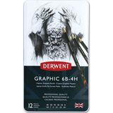 Derwent Graphic Dereceli Kalem Seti Medium (Karakalem Eskiz Çizim Seti) (Designer) 12'li Teneke Kutu