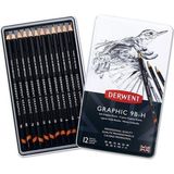 Derwent : Graphic Pencil : Dereceli Kalem Seti Soft : 12'li Metal Kutu-Sketching
