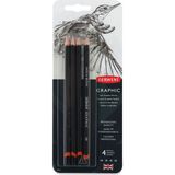 Derwent : Graphic Pencil : Dereceli Kalem Seti Soft : 4'lü Blister Sketching