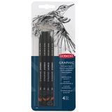 Derwent Graphıc Serisi Dereceli Kalem Seti (B>9H) - 12 Kalem Metal Kutu