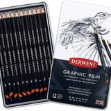 Derwent Graphic Set 12'li Dereceli Kurşun Kalem Çizim Seti - Soft / 34215