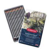 Derwent Graphıtınt Serisi Renkli Grafit Kalem Seti - 12 Renk Metal Kutu