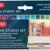 Derwent Inktense 24 Pan Palet, 24 Adet, Yarım Tava Boyutu, Su Fırçalı, Su Geçirmez, Seyahat, Suluboya, Boyama, Kağıt ve Kumaş Üzerine El Sanatları, Profesyonel Kalite (2305545)
