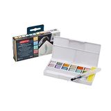 Derwent Inktense Metalik Boya Seyahat Seti Paleti, 12 Renk, Su Fırçası ve Sünger, Boya, El Sanatları İçin İdeal, Profesyonel Kalite, 2305657