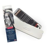 Derwent Kömür Kalemleri, Çizim ve Yazma, 6'lı Set, Açık, Orta, Koyu ve Renkli Kömür, Karıştırma ve Bulaşma için İdeal, Kalemtıraş Dahil, Profesyonel Kalite, 0700838