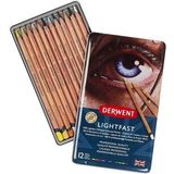 Derwent Lightfast 12'li Profesyonel Kuru Boya Kalem Seti / 2302719
