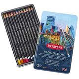 Derwent Procolour 12'li Set Teneke Kutu Kuruboya