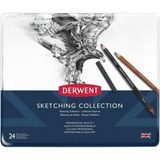 Derwent Sketchıng Serisi Eskiz Kuru Kalem Collectıon Set - 24'Lü Metal Kutulu