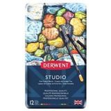 Derwent Studio 12'li Teneke Kutu Kuruboya Kalemi