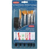 Derwent Techniques Brushes Çok Amaçlı Fırça Seti 6 Lı Set
