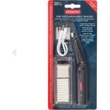 Derwent USB Şarjlı Elektrikli Silgi 20 Parça Siyah Renkli Kalite Araç Gereçler