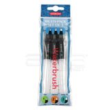 Derwent Waterbrush Su Hazneli Fiber Uçlu 3'lü Fırça