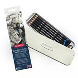Derwent Watersoluble Sketching Suda Çözünebilen Metal Kutu 6'lı Kalem Seti