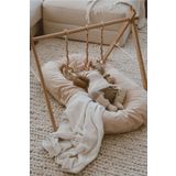DERY BABY Babynest Bebek Yatagı Ahşap Oyun Alanı Baby Gym Sallanan Oyuncaklar Dahil