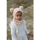 DERY BABY Ponponlu Bone Bere ve Boyunluk Takım-Pudra